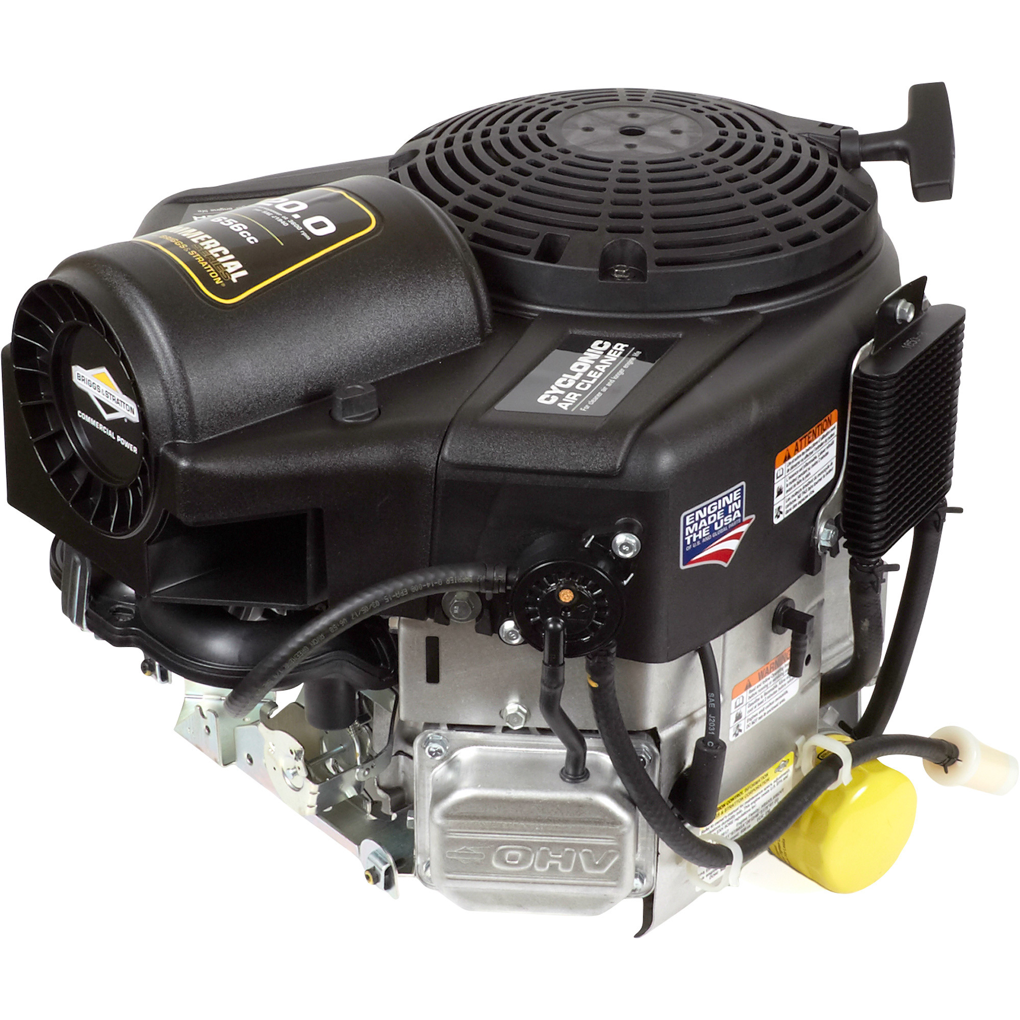 Briggs & Stratton Commercial Turf Series Twin Cylinder OHV Vertical Shaft Engine, 20HP, 1in. x 3 5/32in. Shaft, Model# 40T876-0009-G1